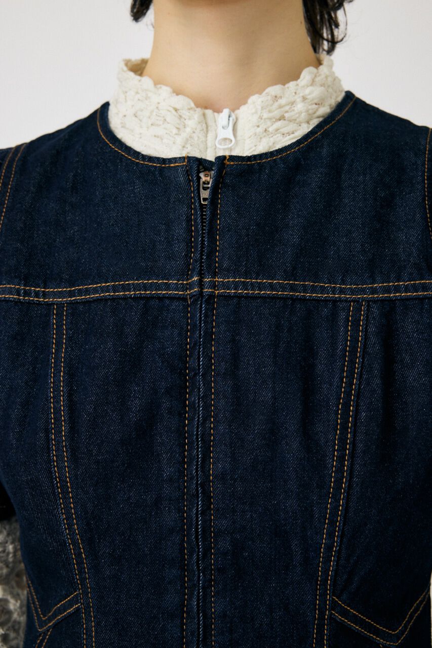 MOUSSY「FRONT ZIP MINI ドレス」|ワンピース|