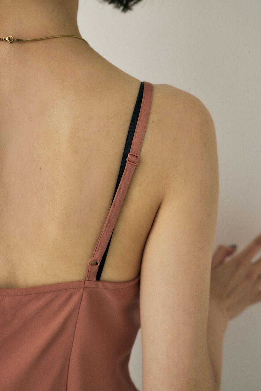 MOUSSY「サテンキャミソール　リサイクルポリエステル&times;レーヨン素材」|キャミソール|