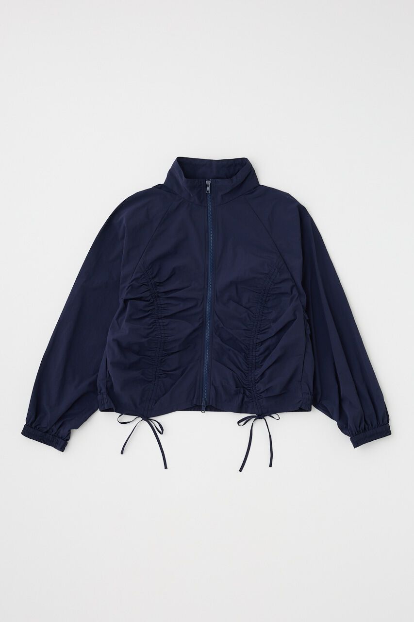 MOUSSY「RIBBON GATHER NYLON ジャケット」|ブルゾン・スタジャン|