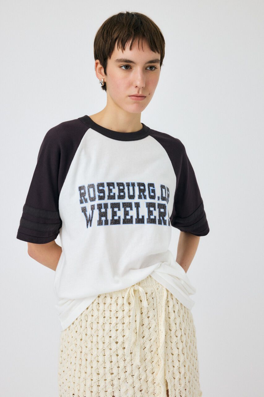 MOUSSY「WHEELERS ラグラン TEE」|Tシャツ・カットソー|