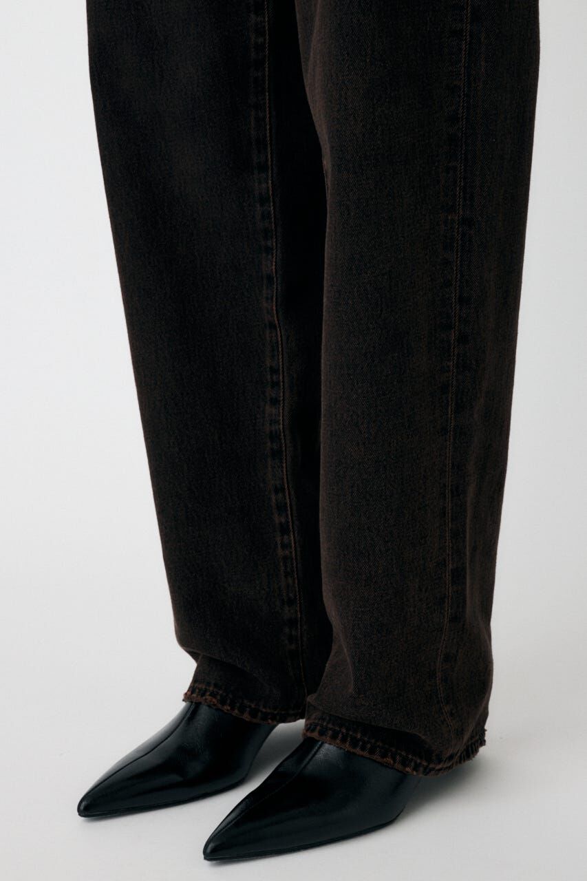 MOUSSY「MIDRISE LOOSE テーパード」|デニム|