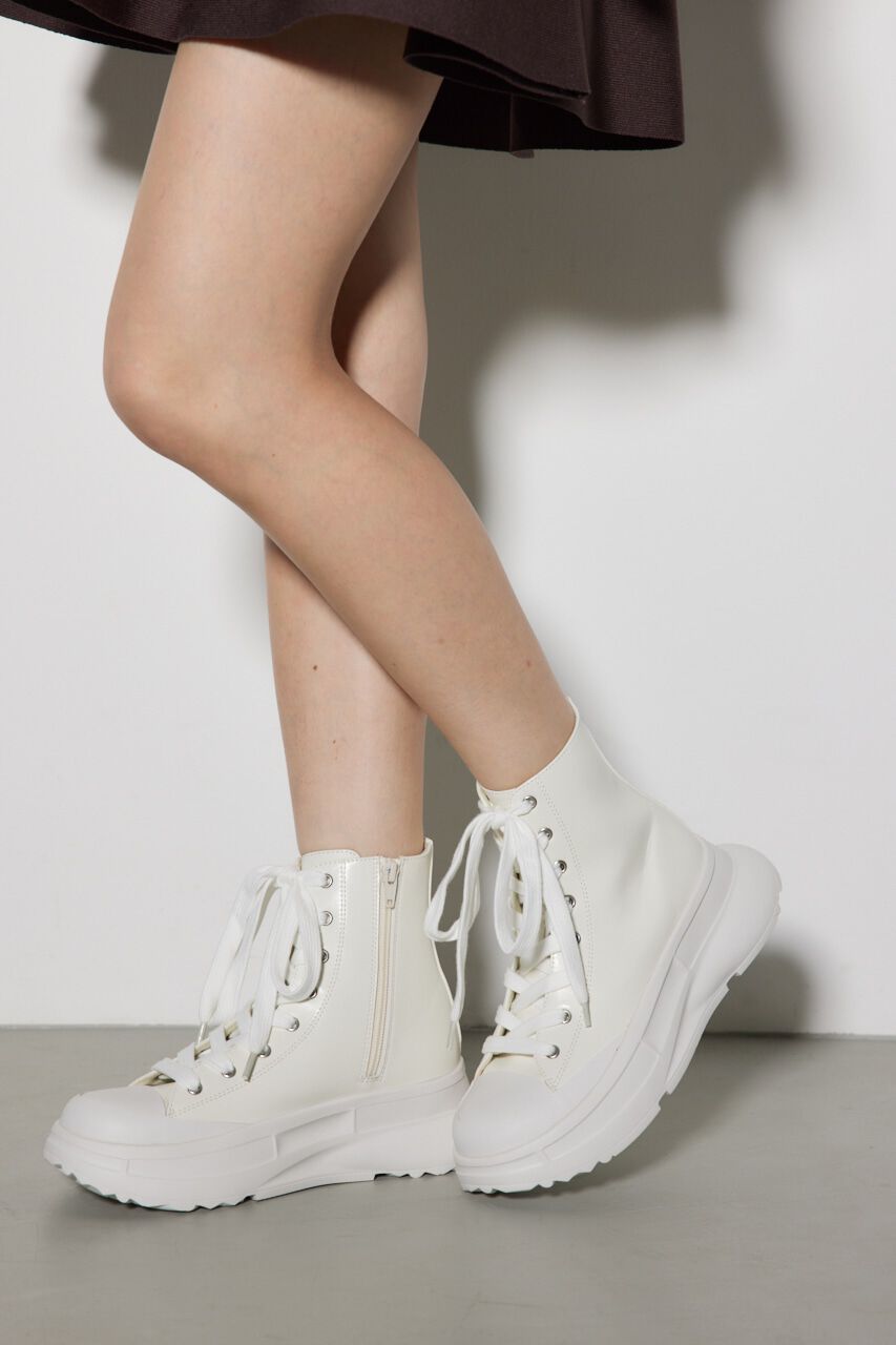 rienda「ボリュームソールフェイクレザースニーカー」|スニーカー|