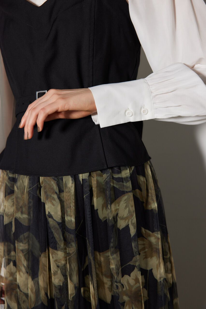 rienda「チュールドッキングビスチェパターンワンピース」|ワンピース|