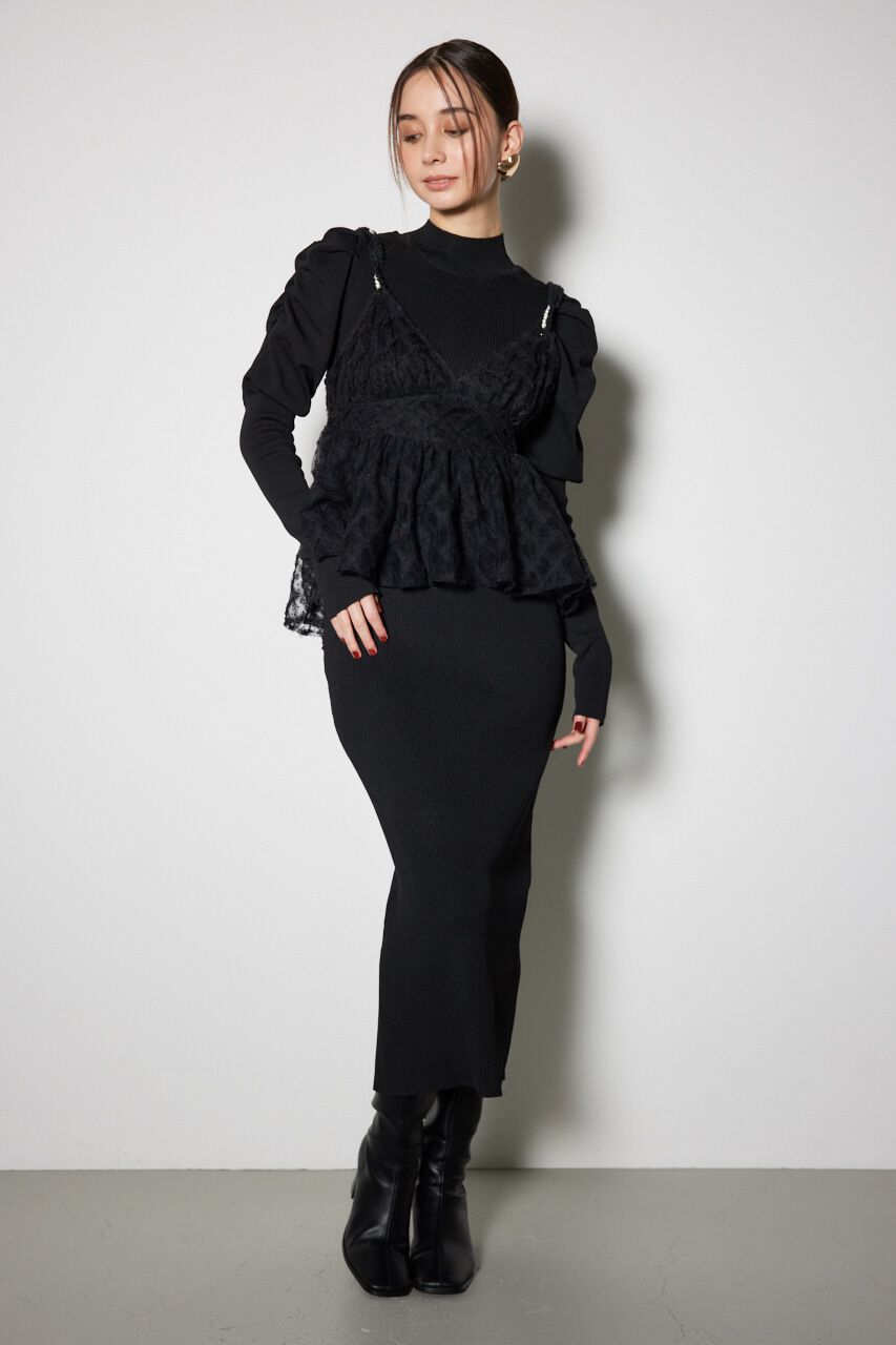 rienda「ビスチェセットニットワンピース」|ワンピース|