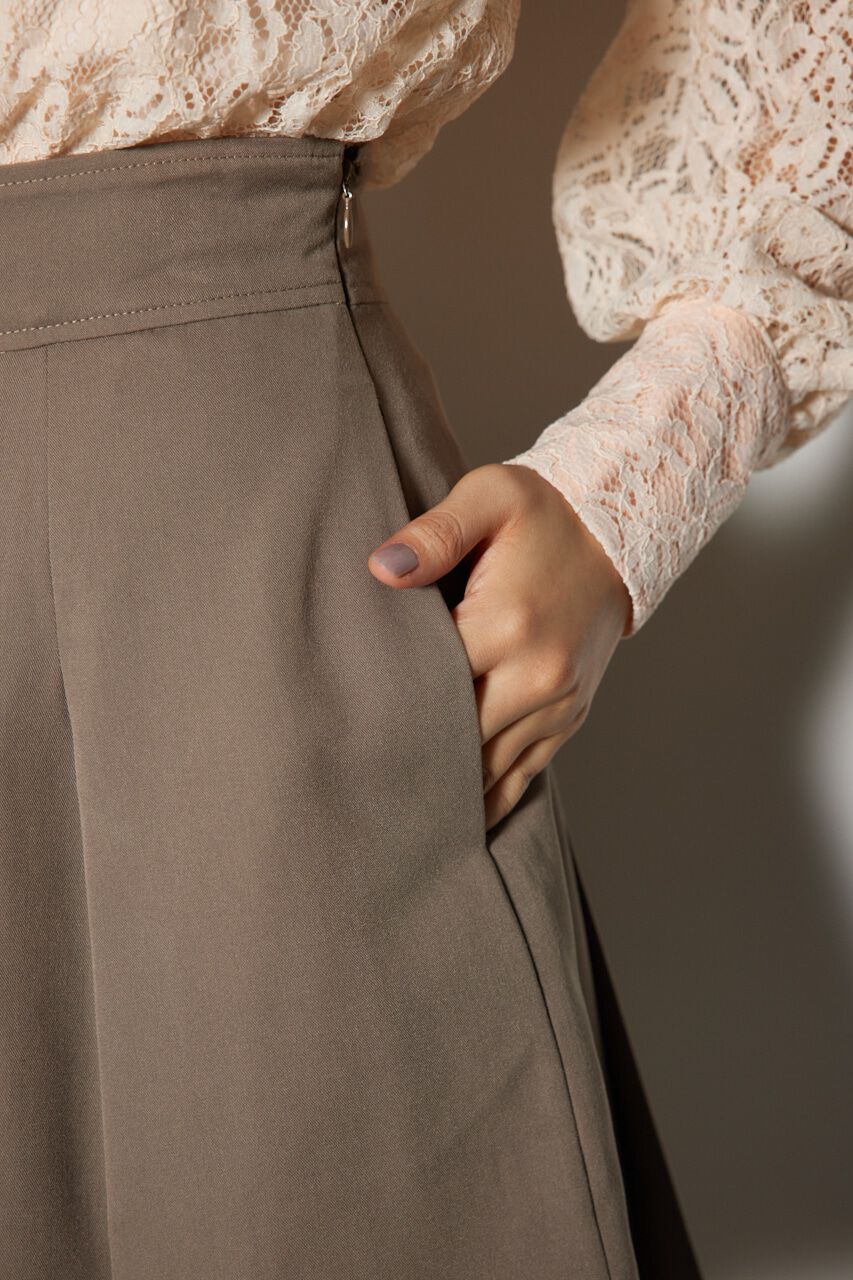 rienda「ハイウエストタックフレアショートパンツ」|その他|