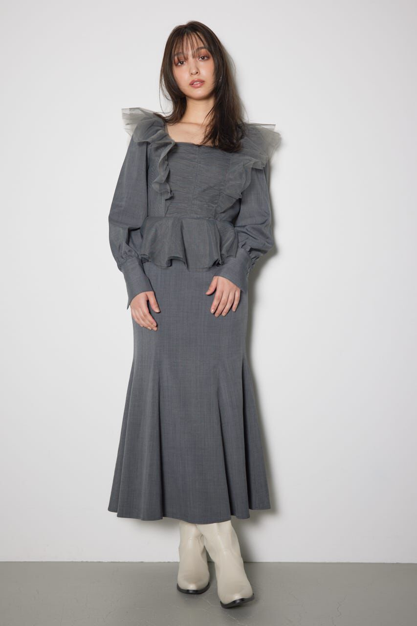 rienda「チュールドッキングマーメイドワンピース」|ワンピース|D/GRY3