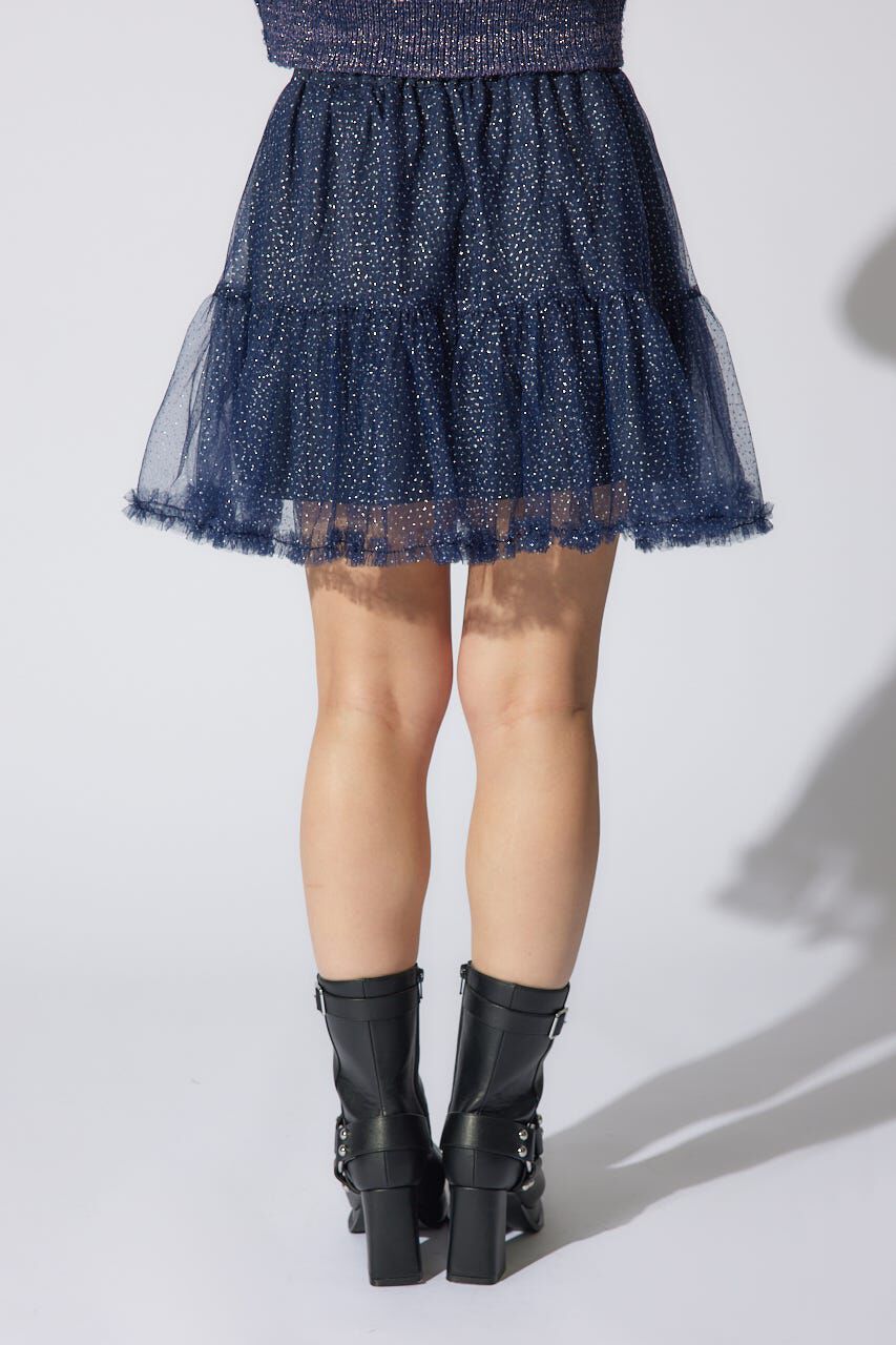 rienda「ボリュームチュールミニスコートショートパンツ」|その他|