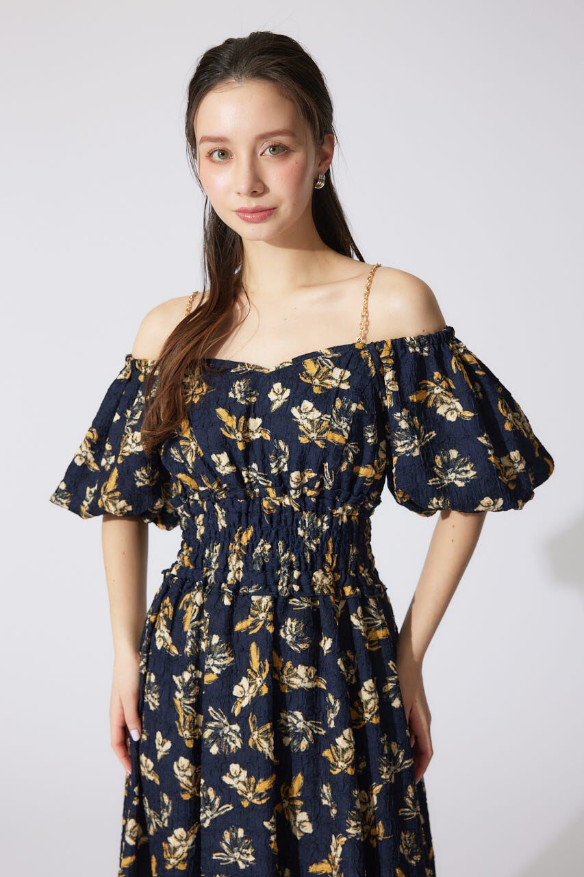 rienda「バルーンスリーブフレアワンピース」|ワンピース|