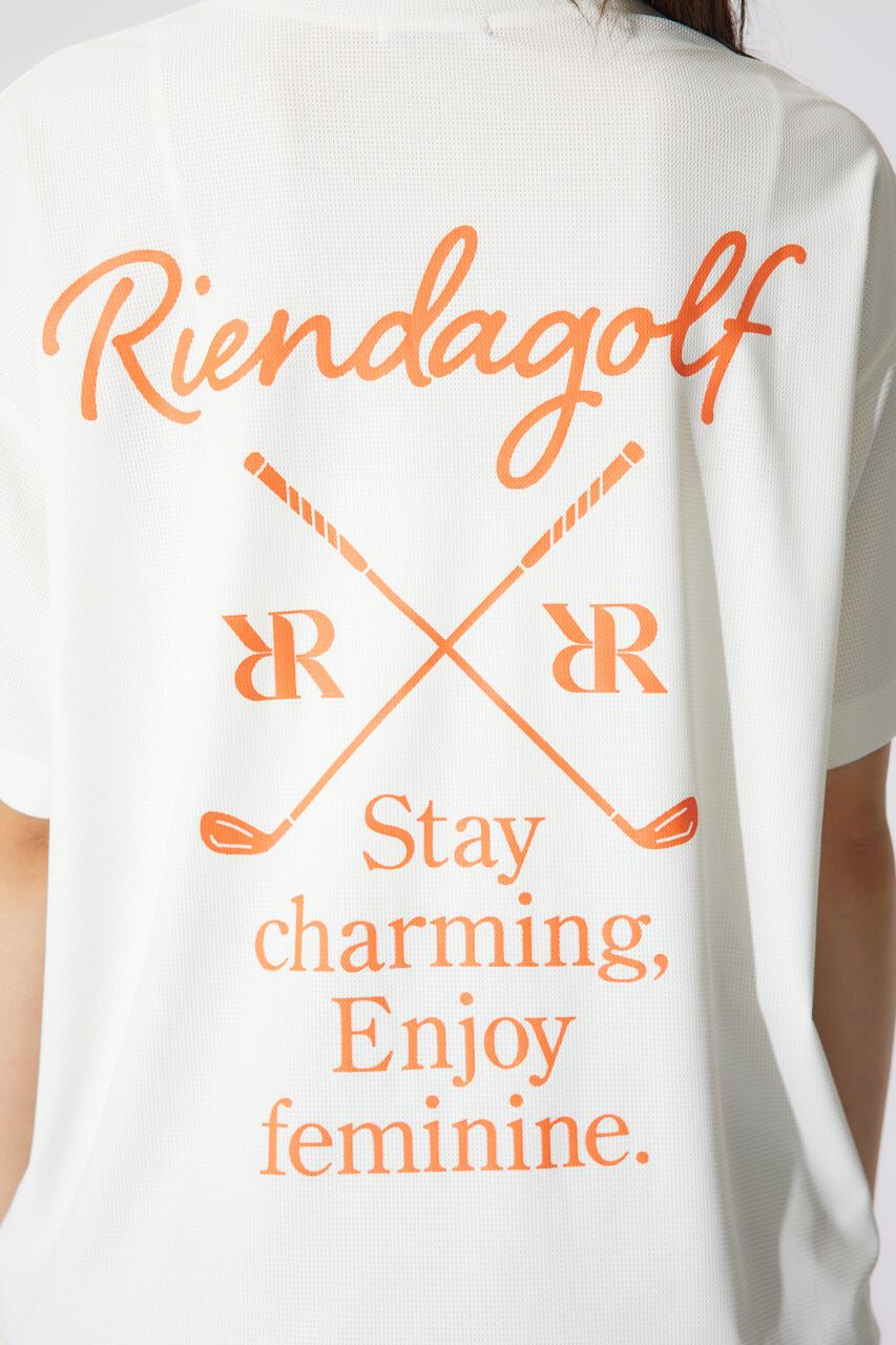 rienda「ロゴプリントルーズTシャツ」|シャツ・ブラウス|