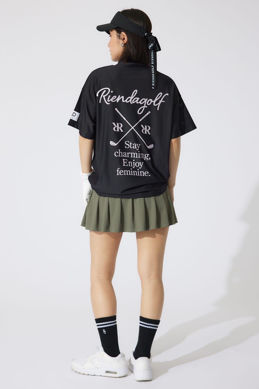 rienda「ロゴプリントルーズTシャツ」|シャツ・ブラウス|