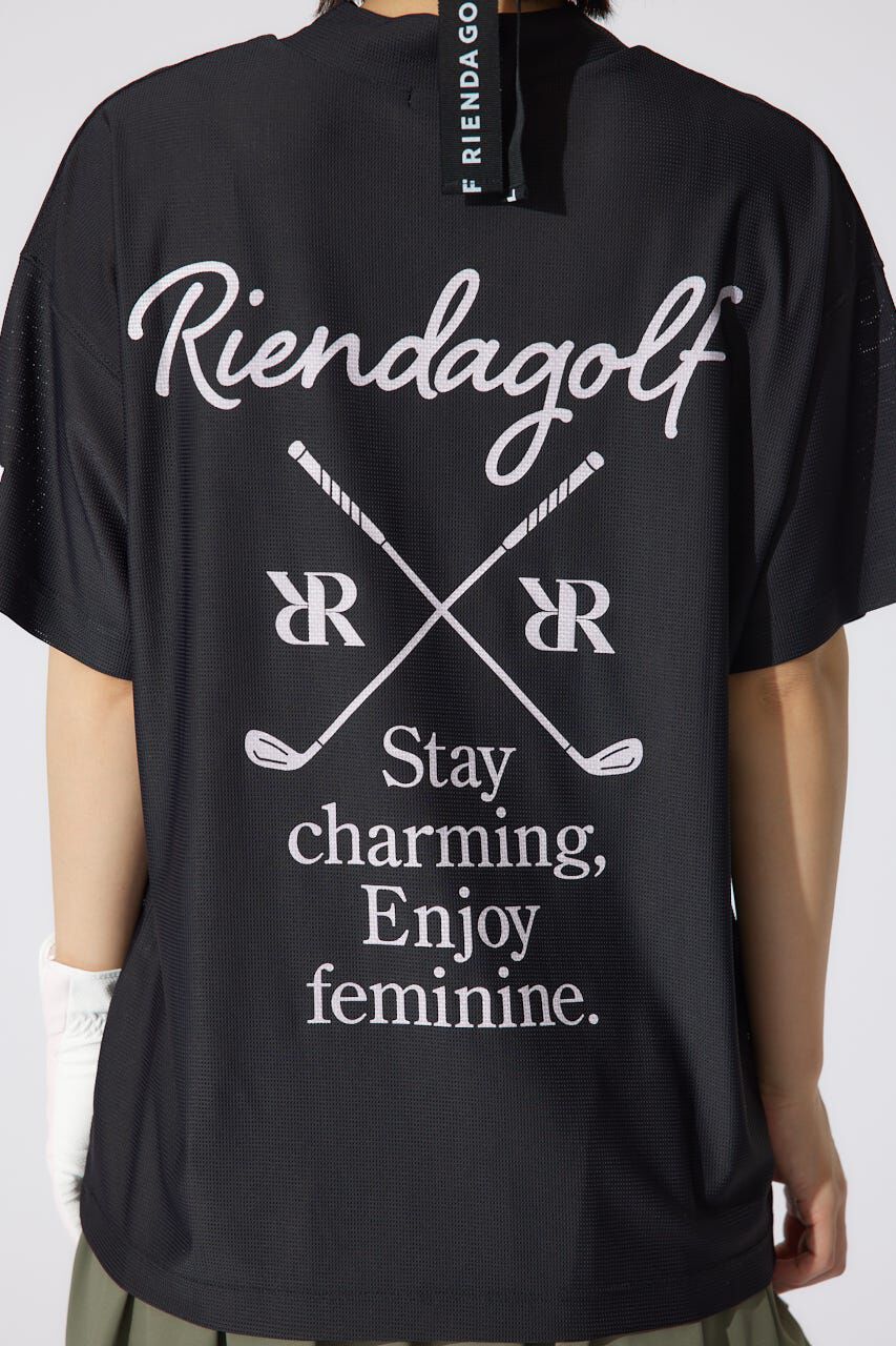 rienda「ロゴプリントルーズTシャツ」|シャツ・ブラウス|