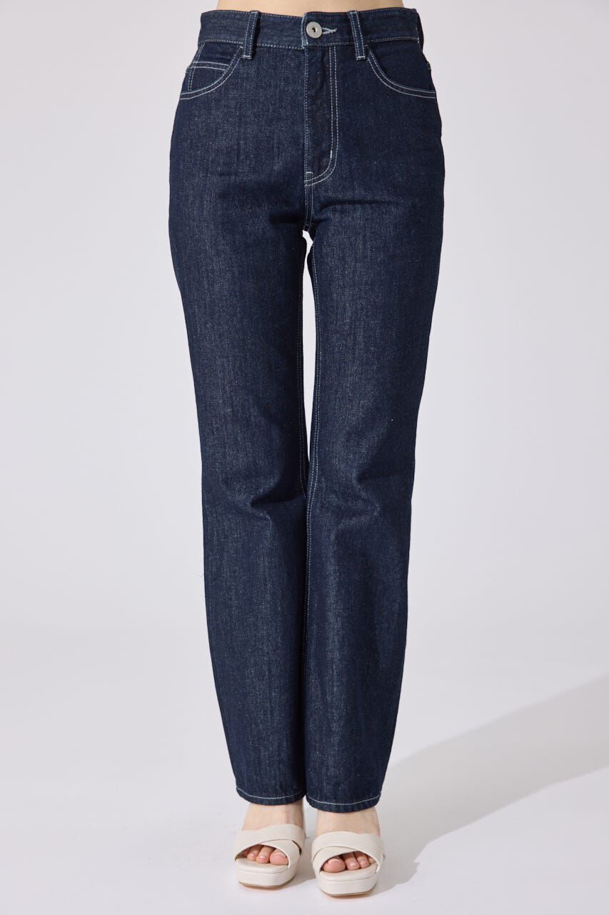 rienda「Shapely Makeジャストウエストデニムパンツ」|デニム|