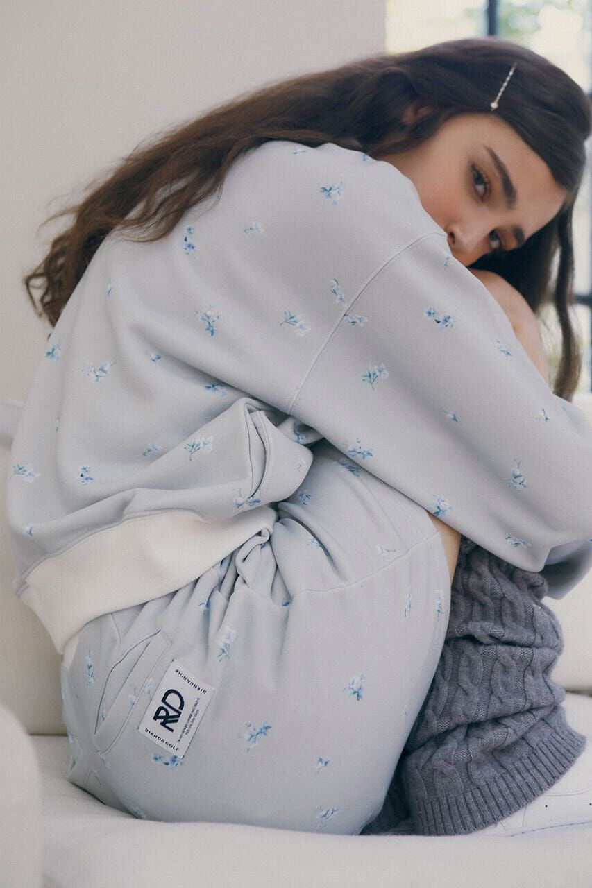 rienda「フラワースウェットトップス」|Tシャツ・カットソー|GRY