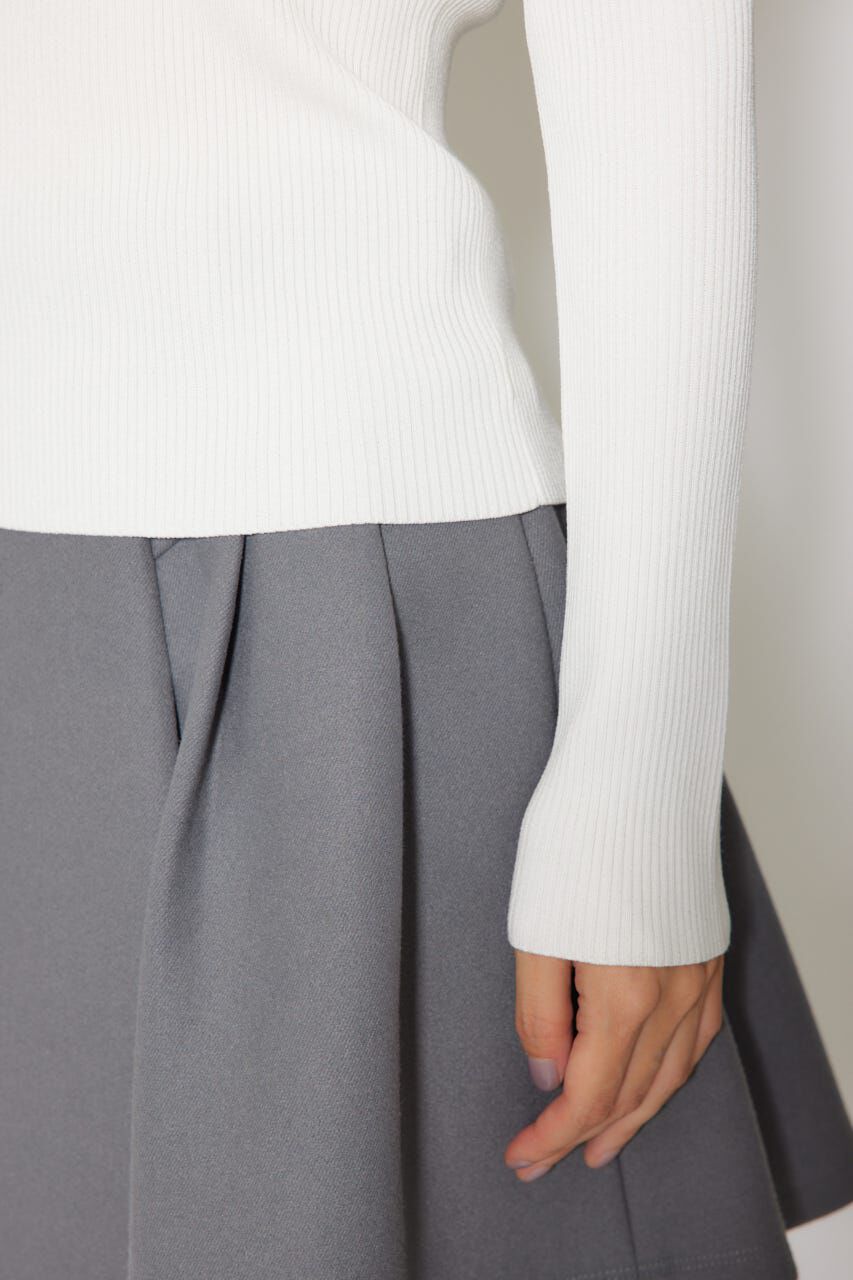 rienda「ショルダーオープンフェイクファーニットトップス」|ニット・セーター|