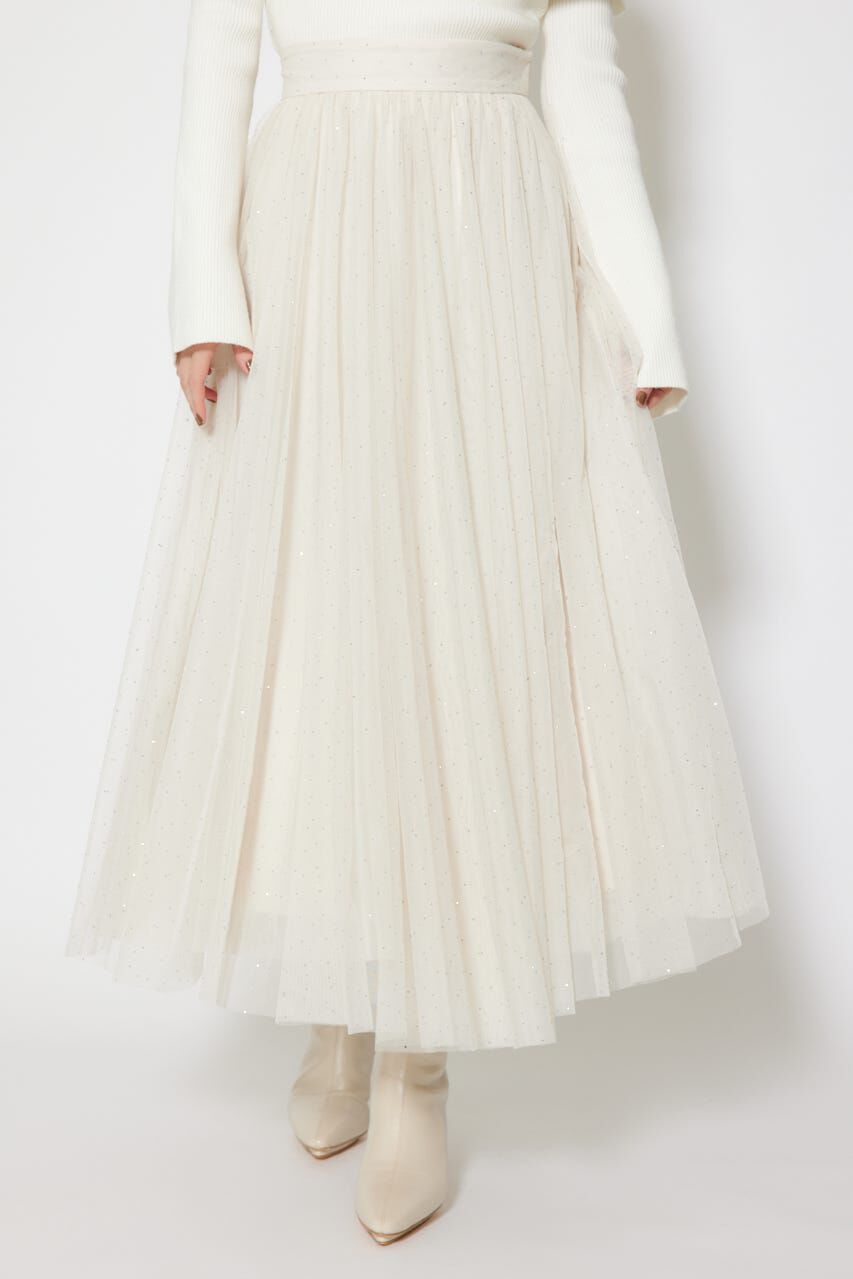 rienda「デコレーションチュールフレアスカート」|スカート|IVOY3