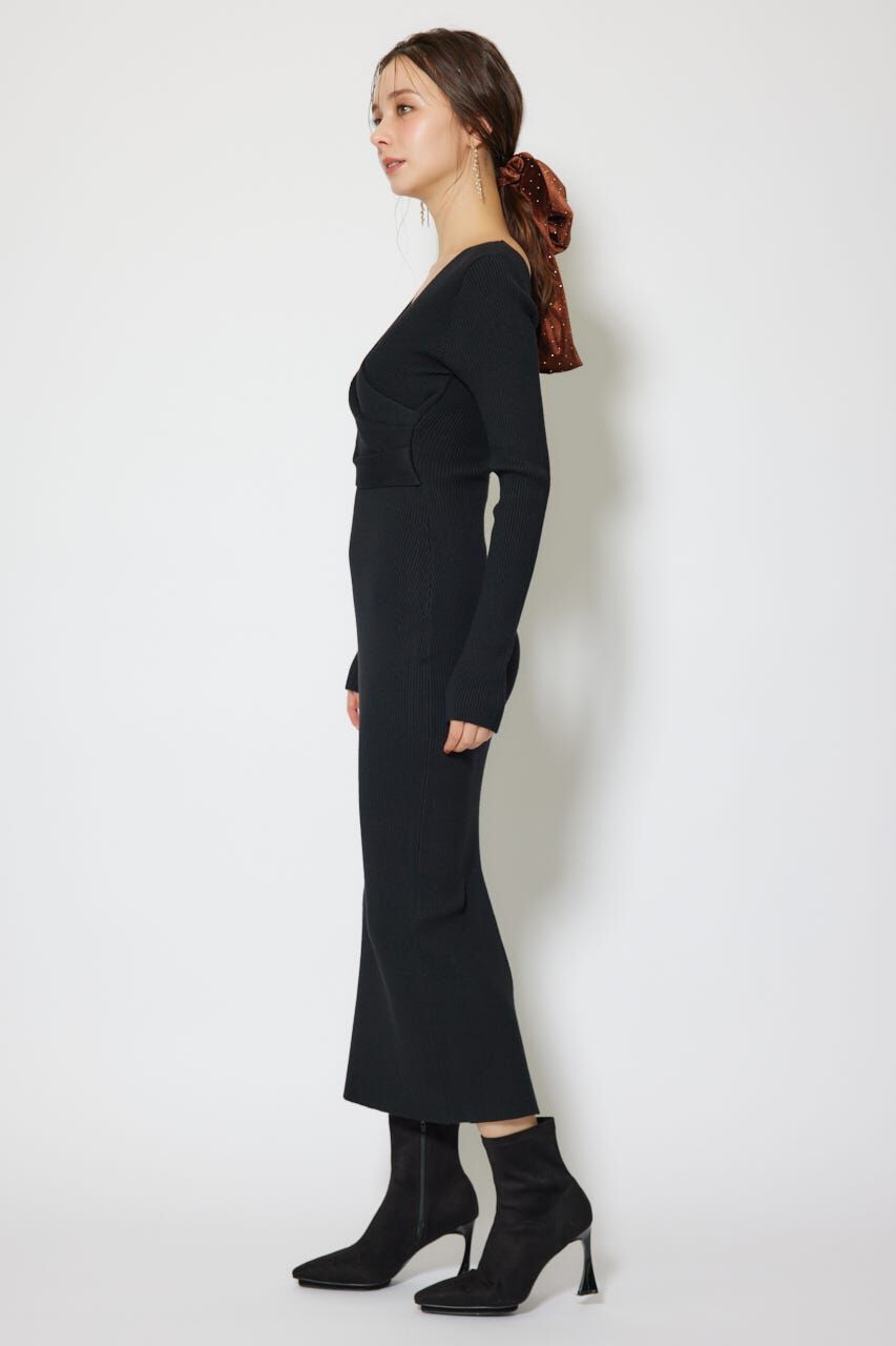 rienda「カシュクールウォッシャブルニットワンピース」|ワンピース|