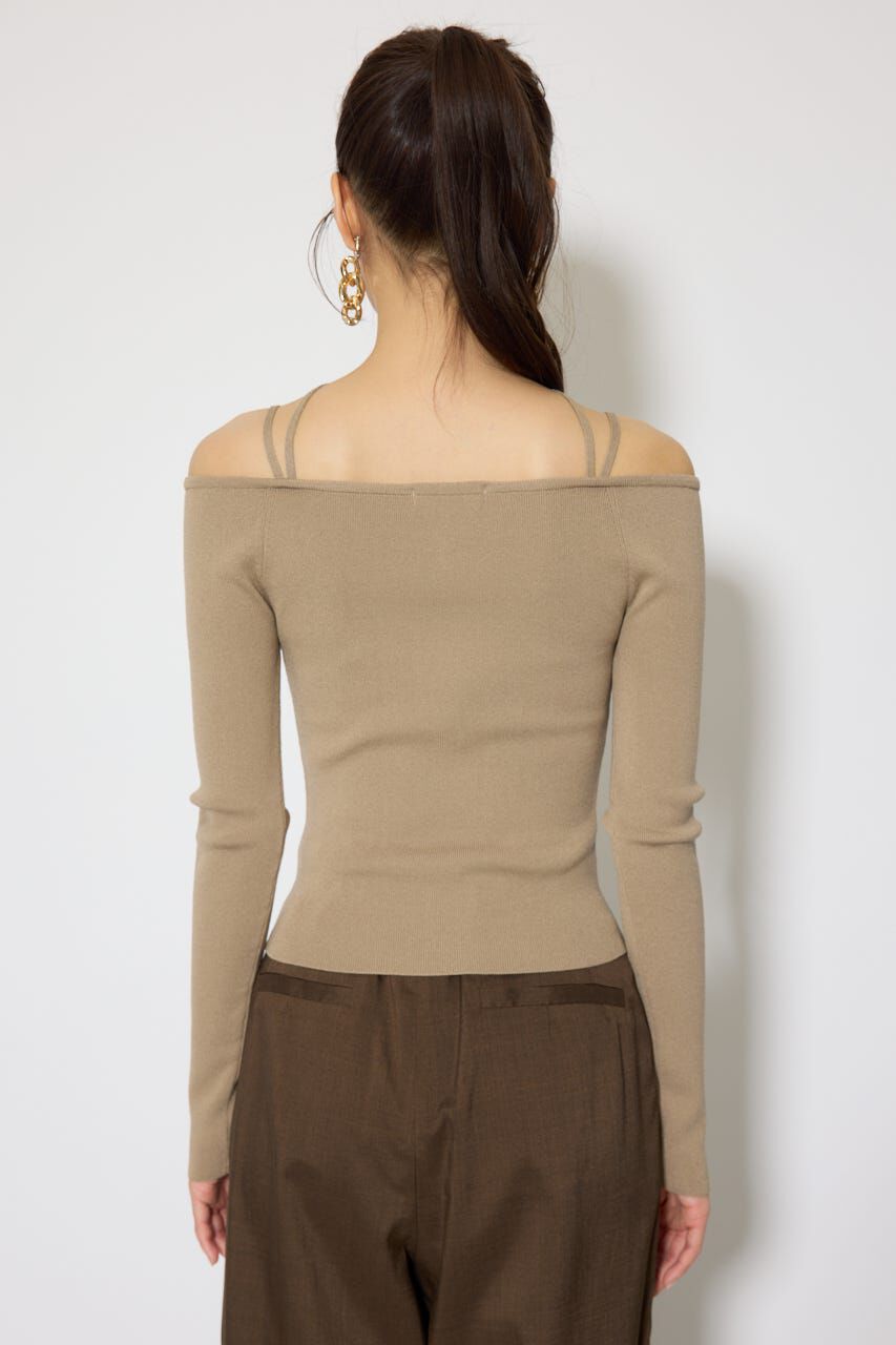 rienda「ストリングタイトニットトップス」|ニット・セーター|