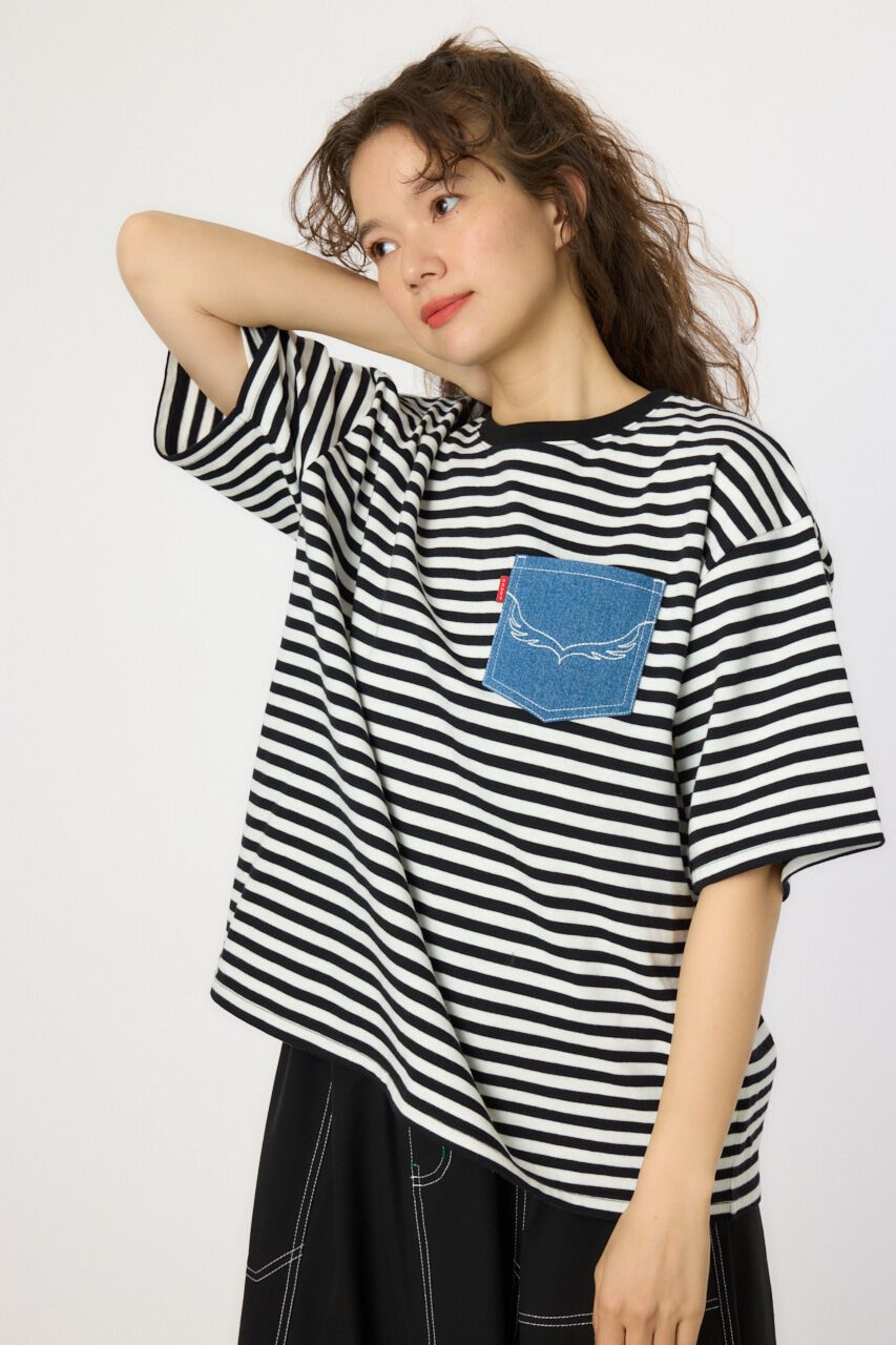 RODEO CROWNS「（UNISEX）デニムポケットパッチTシャツ」|Tシャツ・カットソー|