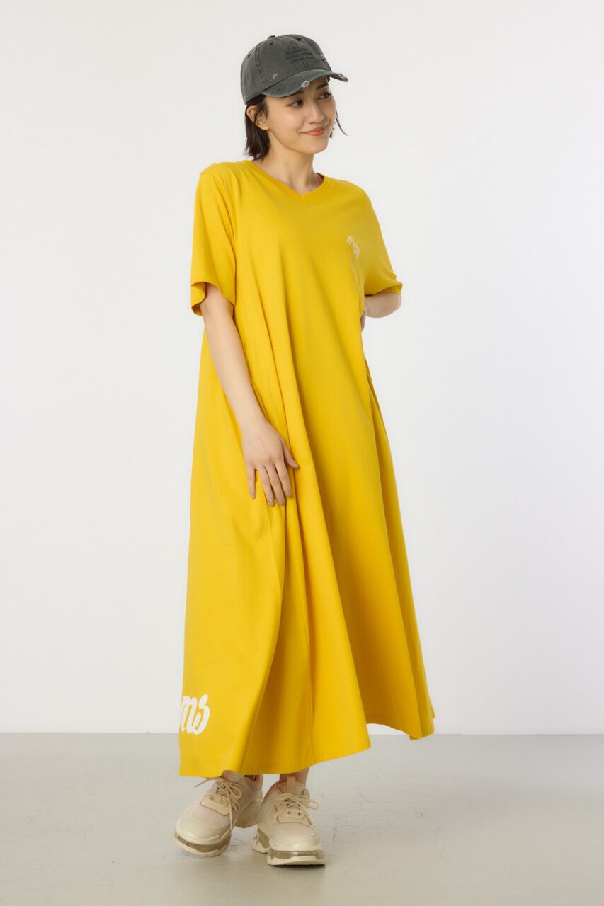 RODEO CROWNS「Vネックスクリプトロゴマキシワンピース」|ワンピース|