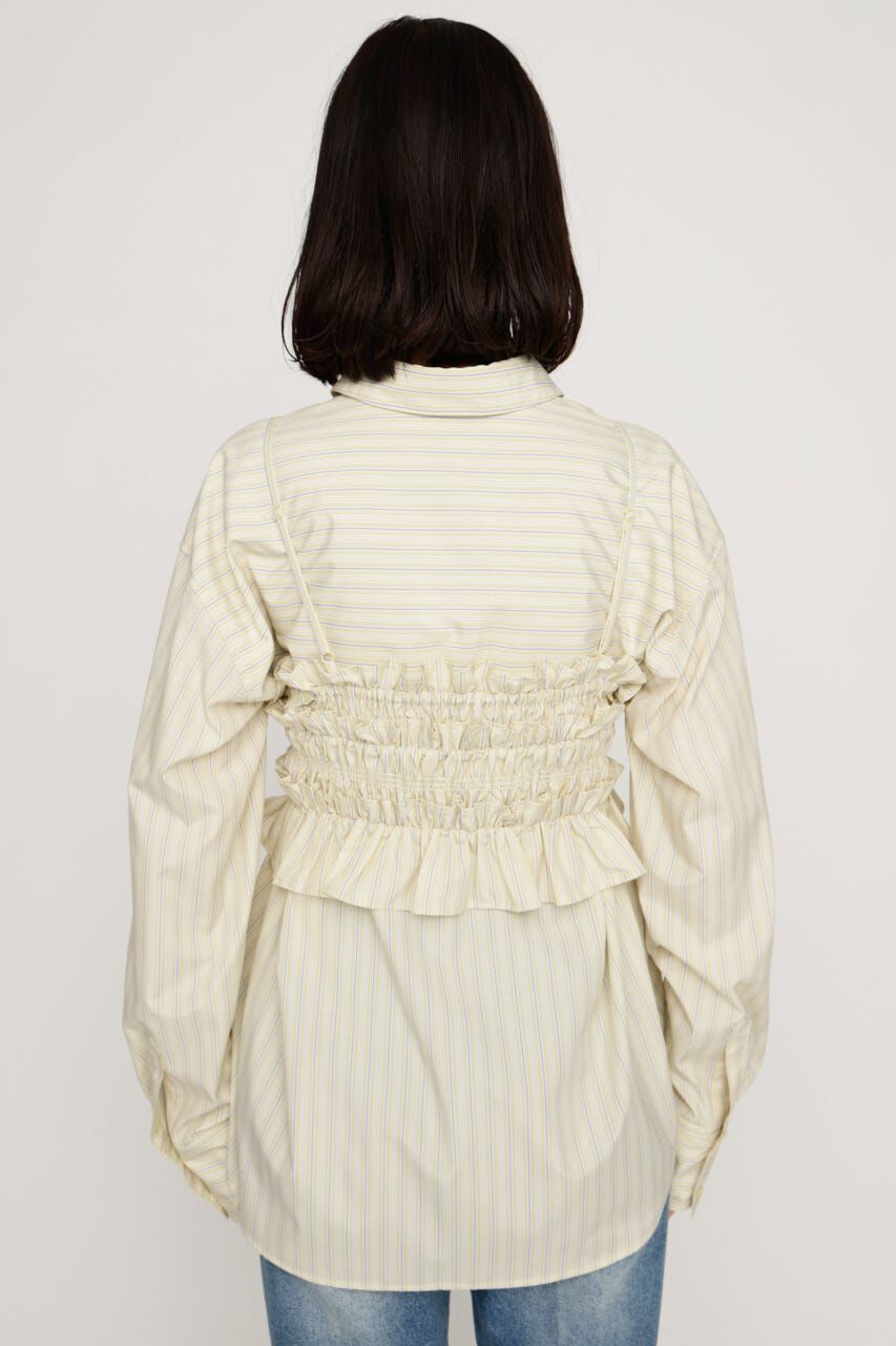 SLY「BUSTIER LAYERED GATHER シャツ」|シャツ・ブラウス|