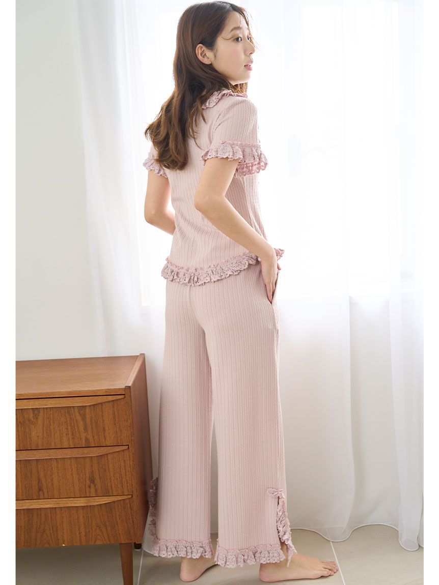 SNIDEL HOME「フリルレースカットプルオーバー」|ルームウェア|