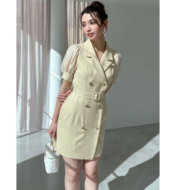 RESEXXY「スリーブシアーデザインミニワンピース」|ワンピース|