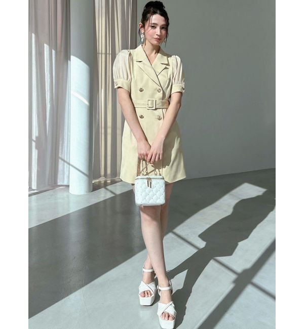 RESEXXY「スリーブシアーデザインミニワンピース」|ワンピース|