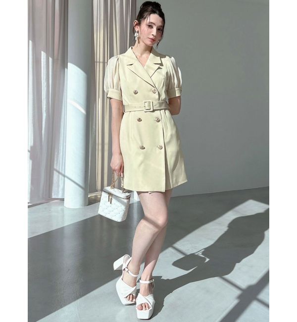 RESEXXY「スリーブシアーデザインミニワンピース」|ワンピース|