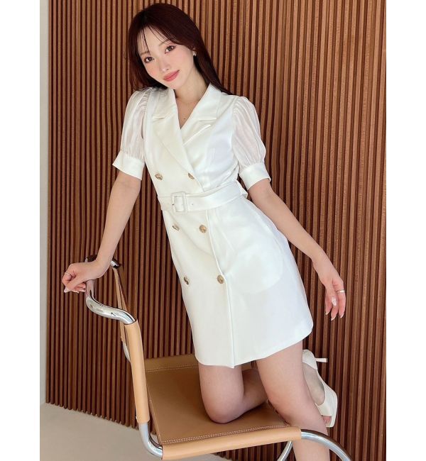 RESEXXY「スリーブシアーデザインミニワンピース」|ワンピース|