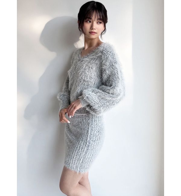 RESEXXY「【追加生産分】シャギーニットワンピース」|ワンピース|