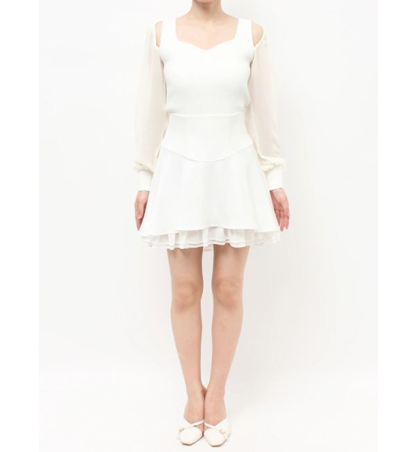 RESEXXY「アシンメトリーフレアミニスカート」|スカート|