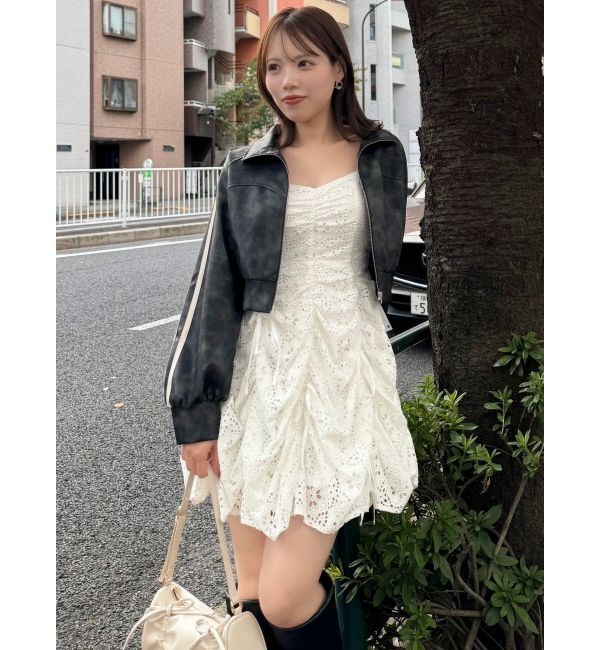 dazzlin「ギャザーリボンミニワンピース」|ワンピース|