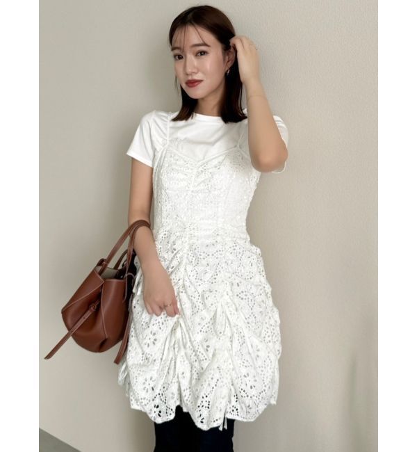 dazzlin「ギャザーリボンミニワンピース」|ワンピース|