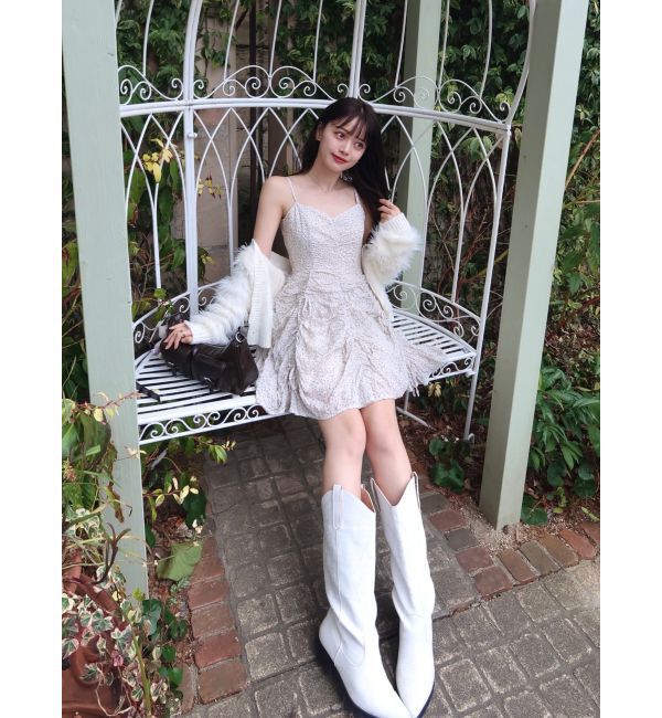 dazzlin「ギャザーリボンミニワンピース」|ワンピース|