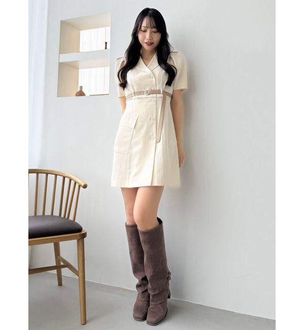 dazzlin「ストライプツイードミニワンピース」|ワンピース|