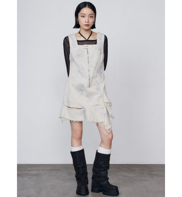 EMODA「アシンメトリーデニムミニワンピース」|ワンピース|