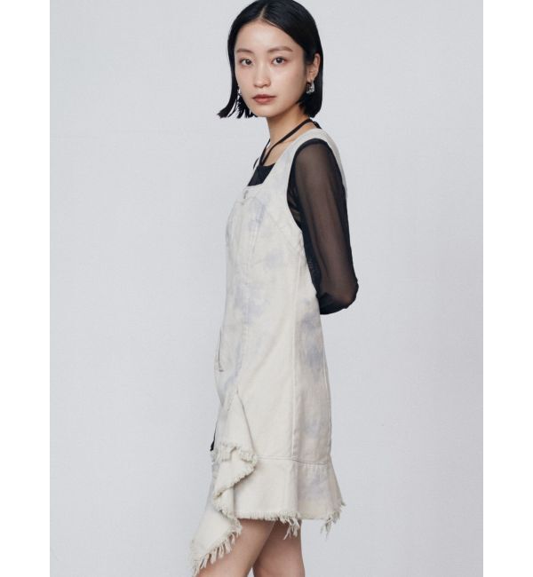 EMODA「アシンメトリーデニムミニワンピース」|ワンピース|