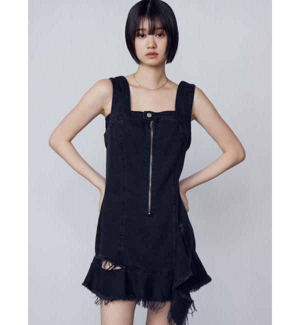EMODA「アシンメトリーデニムミニワンピース」|ワンピース|