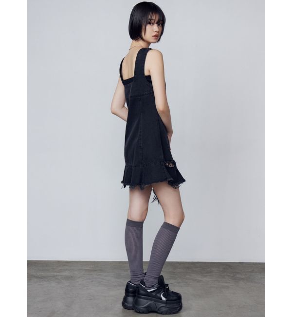 EMODA「アシンメトリーデニムミニワンピース」|ワンピース|
