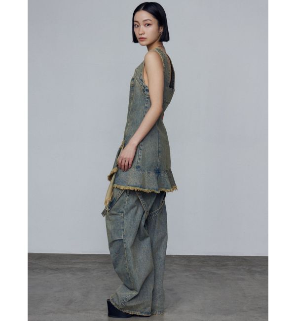 EMODA「アシンメトリーデニムミニワンピース」|ワンピース|