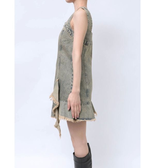EMODA「アシンメトリーデニムミニワンピース」|ワンピース|