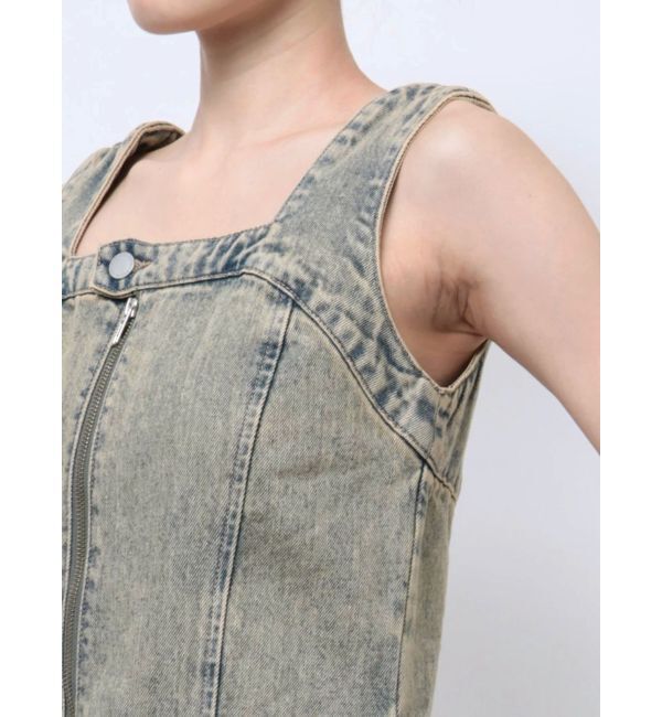 EMODA「アシンメトリーデニムミニワンピース」|ワンピース|