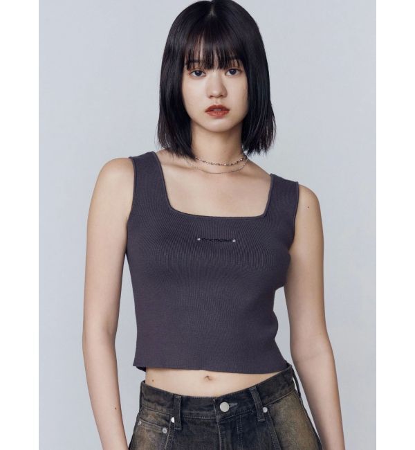 EMODA「ストーンロゴニットタンクトップ」|Tシャツ・カットソー|