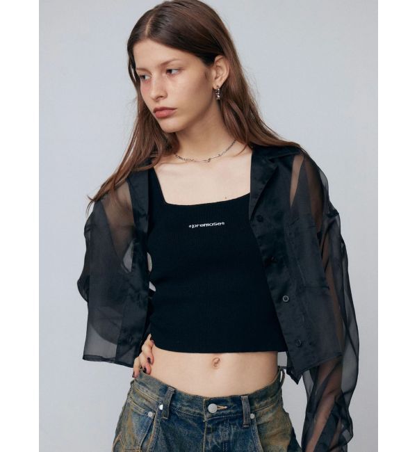 EMODA「ストーンロゴニットタンクトップ」|Tシャツ・カットソー|