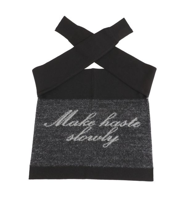 EMODA「マルチウェイニットロゴベルト」|ベルト|ブラック