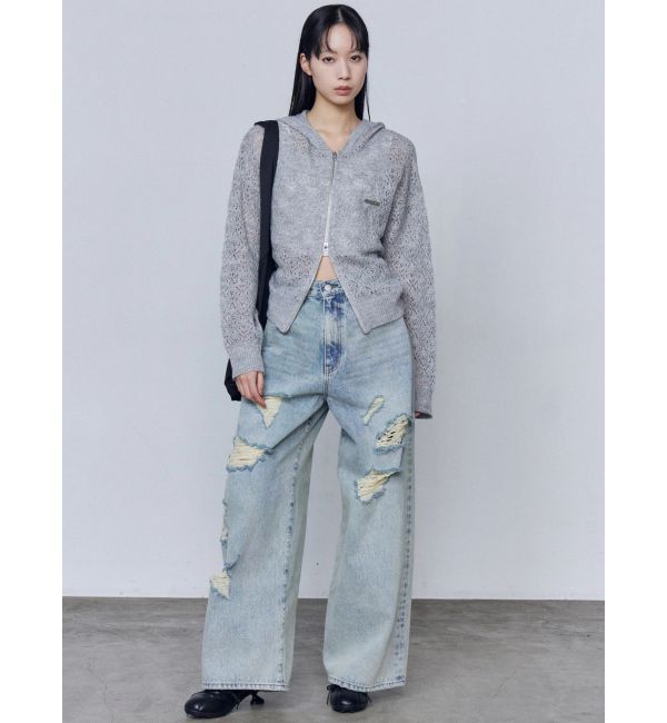 EMODA「シアーニットフーディ」|ニット・セーター|