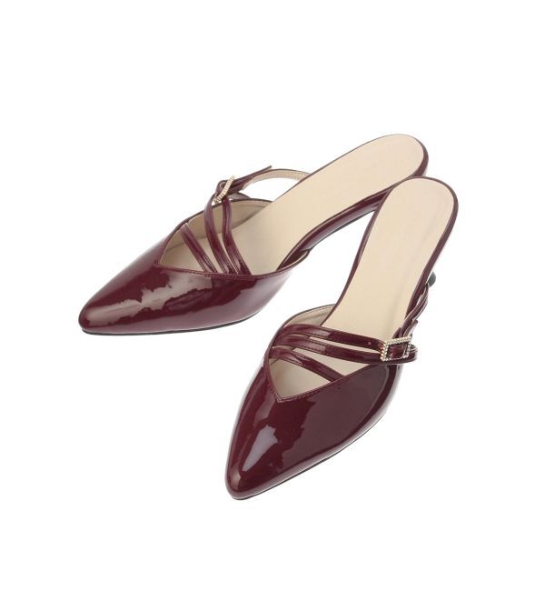 MERCURYDUO「ポインテッドストラップミュール」|パンプス|