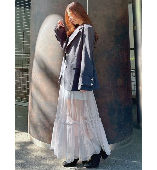 MERCURYDUO「フィットアンドフレアジャケット」|テーラードジャケット|