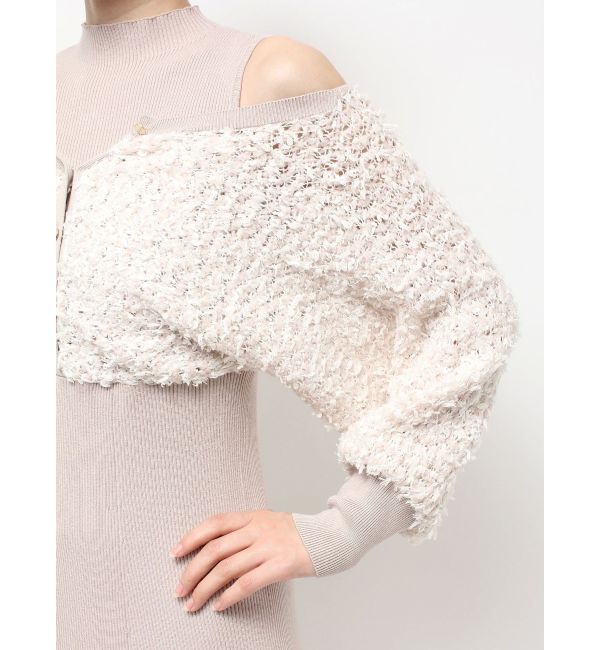 MERCURYDUO「ツイードニットカーデドッキングマーメイドニットワンピース」|ワンピース|