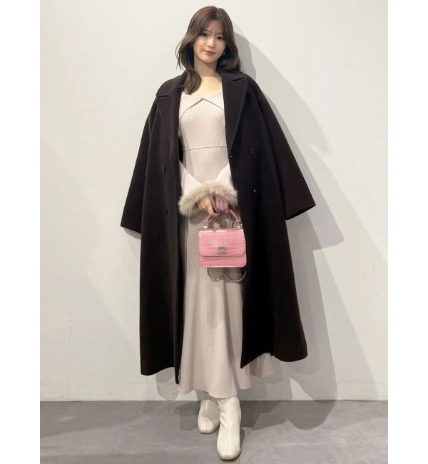 MERCURYDUO「ファートリミングニットワンピース」|ワンピース|